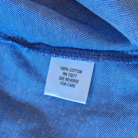 NWT Croft & Barrow chambray blouse XL button up anchor print striped cuffs - Picture 8 of 11